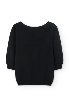 Haya Knitted Tencel Top Black