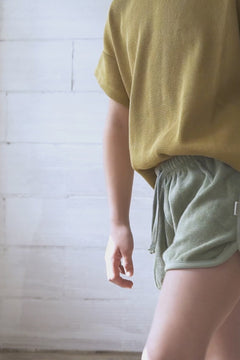 Kid's Haco Oversized Waffle T-Shirt Mustard