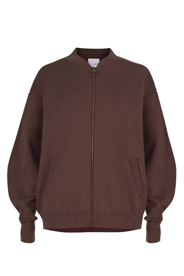 Onda Merino Bomber Jacket Chocolate