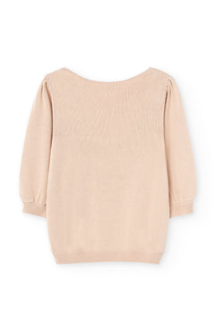 Haya Knitted Tencel Top Pink/White