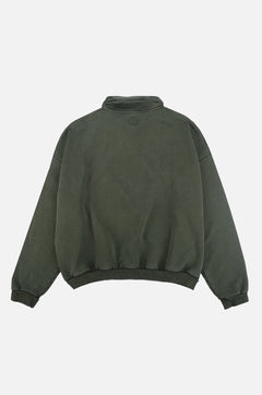 The Super Heavy Oversized Quarter Zip Sweater Kombu Green
