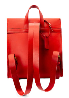 Leather Backpack Artist Collection Cuoio Red