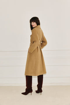 Classic cashmere coat camel