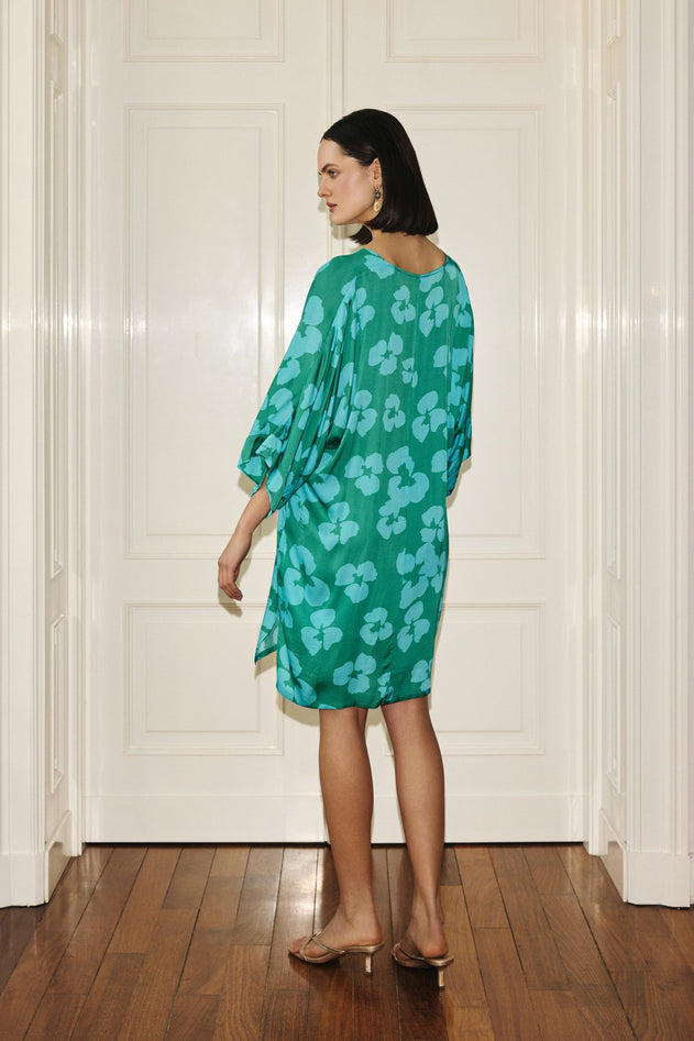 Kimono Dress Emerald Flowers IVALO.COM Kimono Dress Emerald Flowers IVALO.COM