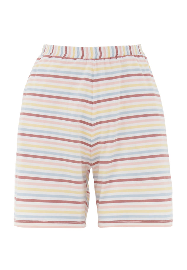 Aleexa Shorts Pyjama Set Off White/Multi Colour
