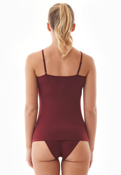 Alina Modal-Mix Singlet Top Bordeaux