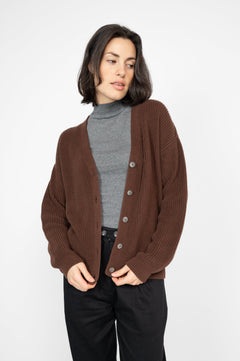 Short Cardigan Dark Brown