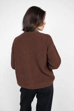 Short Cardigan Dark Brown