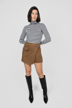 Striped Longsleeve Turtleneck Navy/White