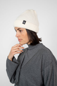 Mena Merino Beanie Off-White