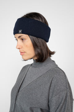 Mena Merino Headband Navy