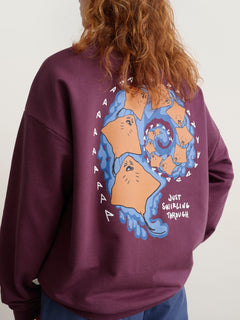 Swirling Sweatshirt Purple
