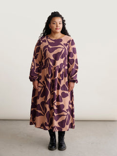 Leaf Dress Purple