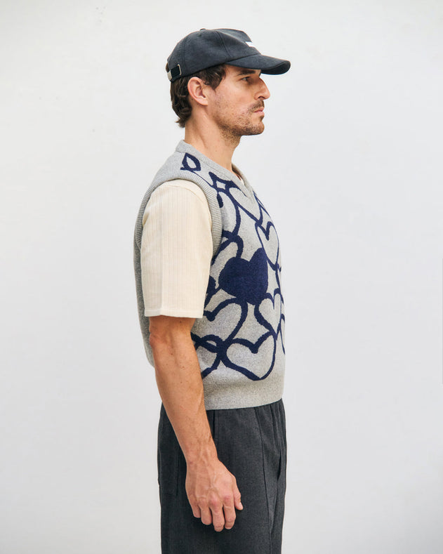 Affection Knitted Vest Warm Anthracite