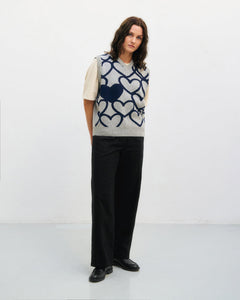 Affection Knitted Vest Warm Anthracite
