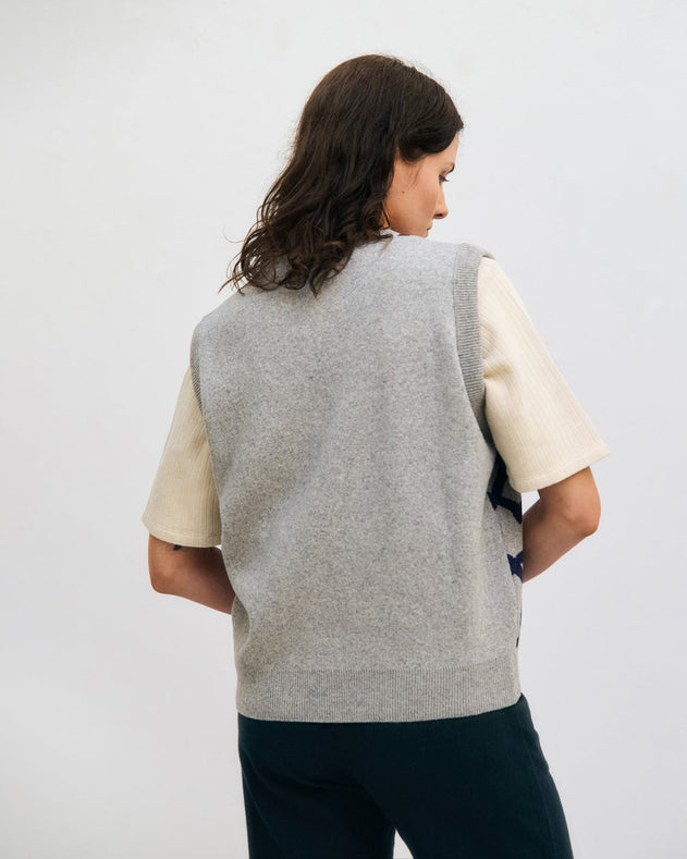 Affection Knitted Vest Warm Anthracite