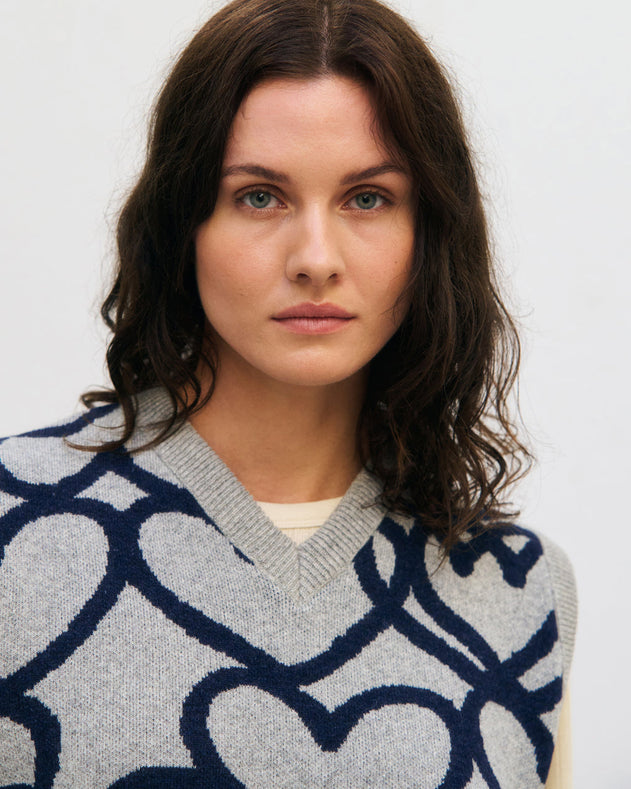 Affection Knitted Vest Warm Anthracite