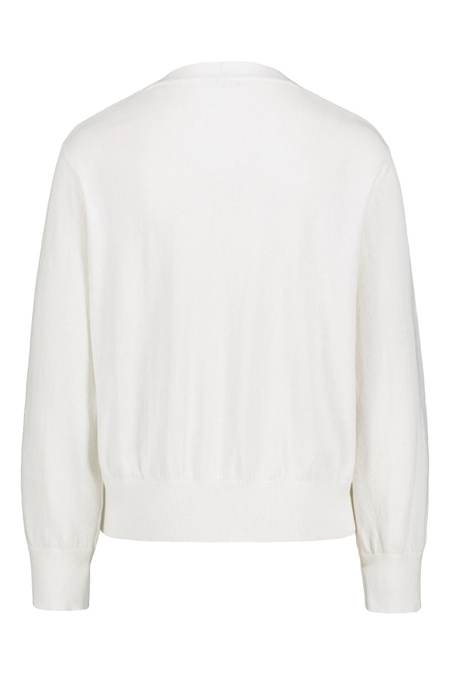 Airisto Knitted Cotton Cardigan Swan White