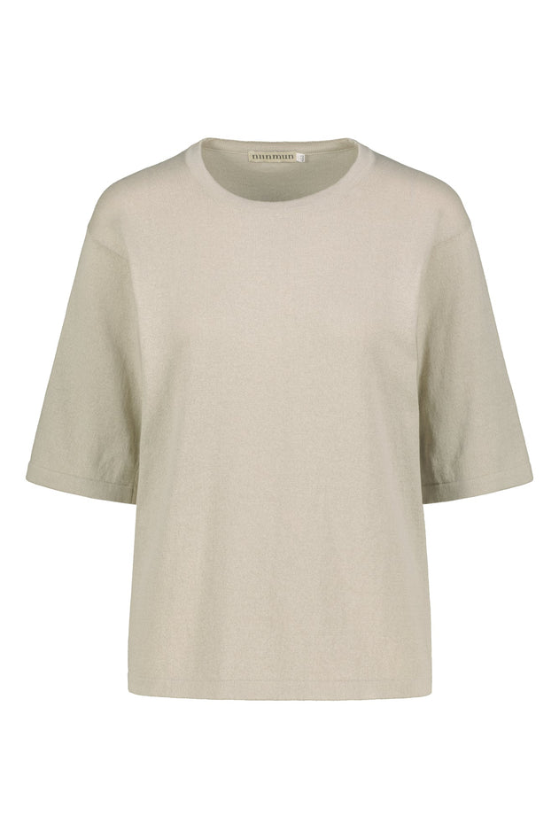 Airisto Knitted Cotton T-Shirt Driftwood