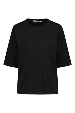 Airisto Knitted Cotton T-Shirt Raven Black