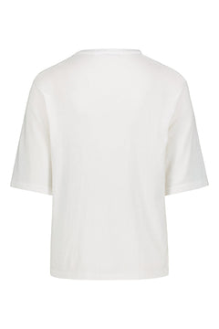 Airisto Knitted Cotton T-Shirt Swan White