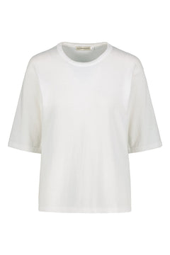 Airisto Knitted Cotton T-Shirt Swan White
