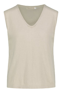 Airisto Knitted Cotton Top Driftwood
