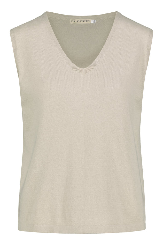 Airisto Knitted Cotton Top Driftwood