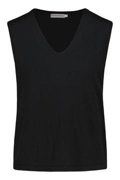 Airisto Knitted Cotton Top Raven Black