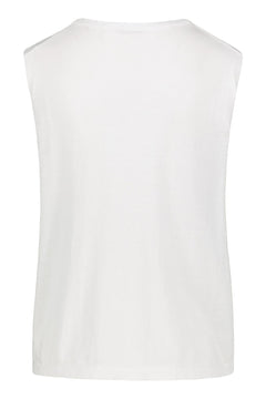 Airisto Knitted Cotton Top Swan White
