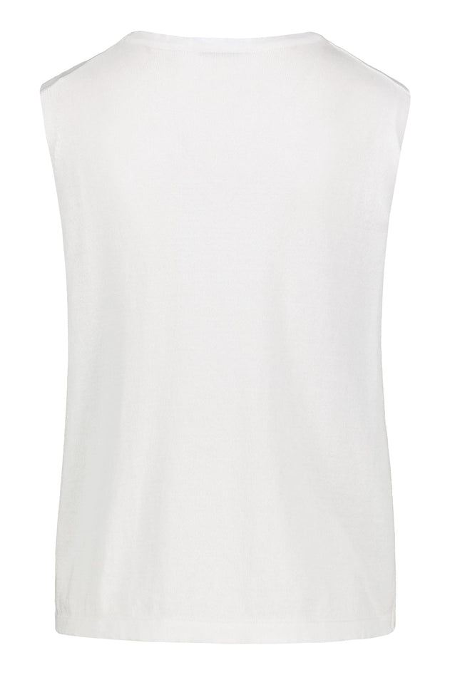 Airisto Knitted Cotton Top Swan White