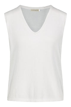 Airisto Knitted Cotton Top Swan White