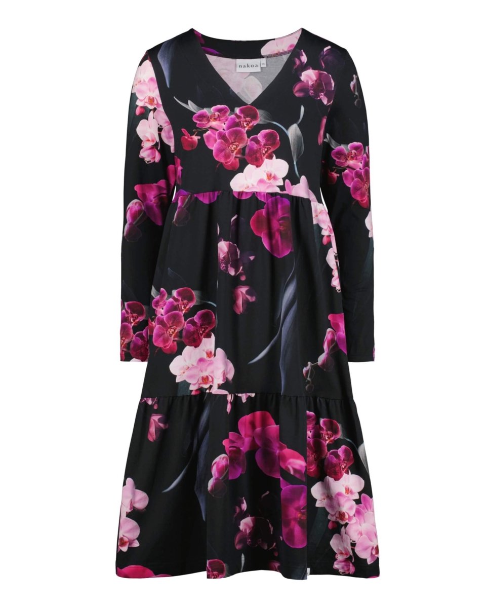 Amélie Layered Dress Black Orchid - IVALO.COM