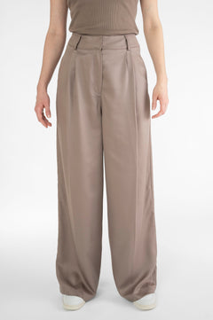 Light Wide Leg Pants Taupe