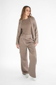 Light Wide Leg Pants Taupe