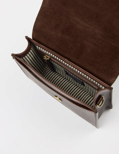 Audrey Mini Bag Classic Leather Chocolate Brown