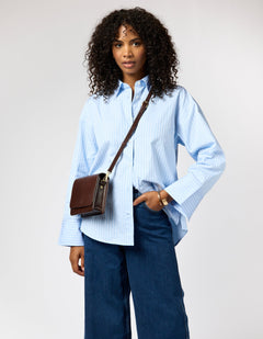 Audrey Mini Bag Classic Leather Chocolate Brown