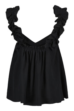 Åva Sleeveless Top Raven Black