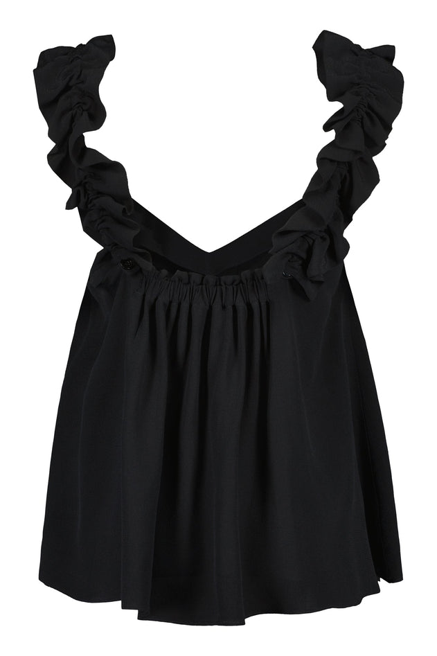 Åva Sleeveless Top Raven Black