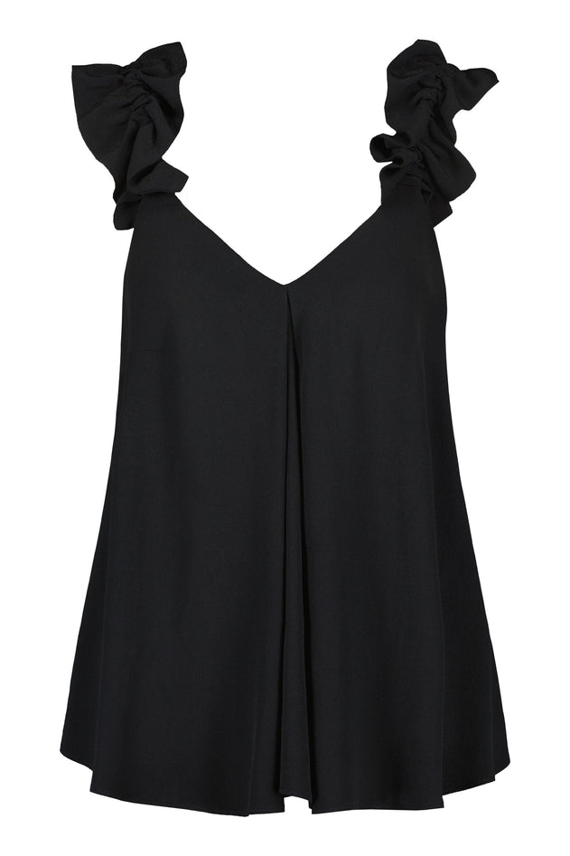 Åva Sleeveless Top Raven Black