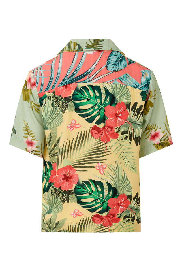 Ocean Rayon Shirt Tropical Print