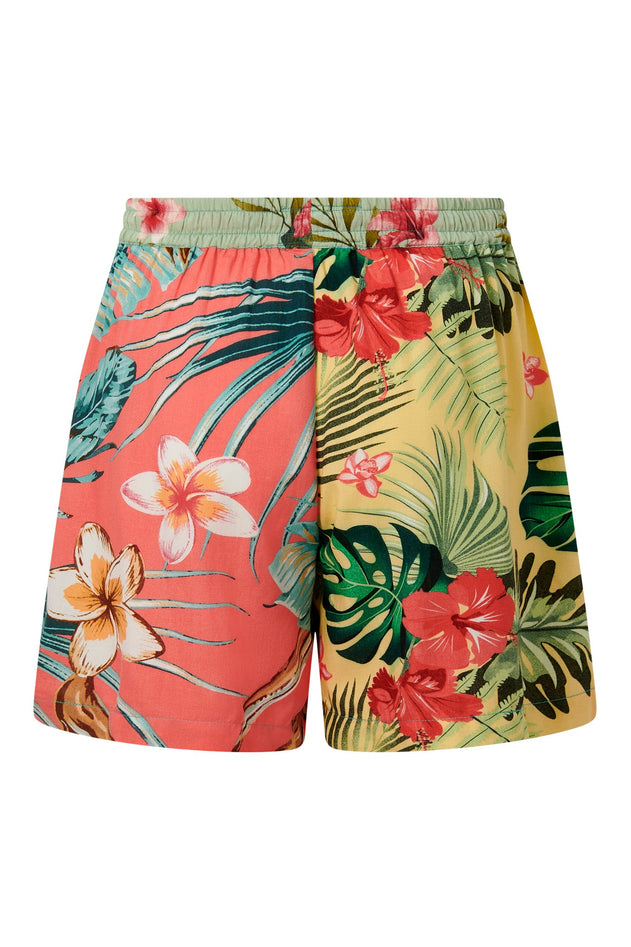 Grace Rayon Shorts Tropical Print