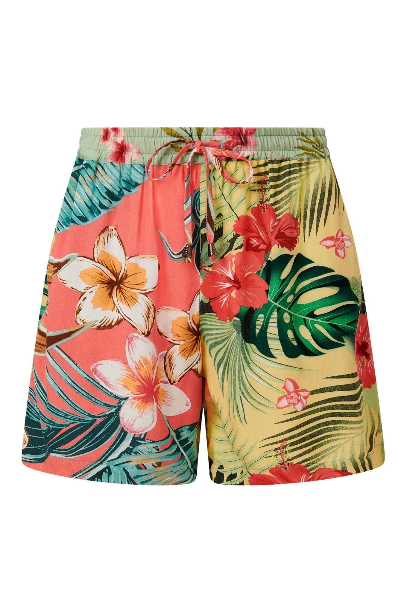 Grace Rayon Shorts Tropical Print