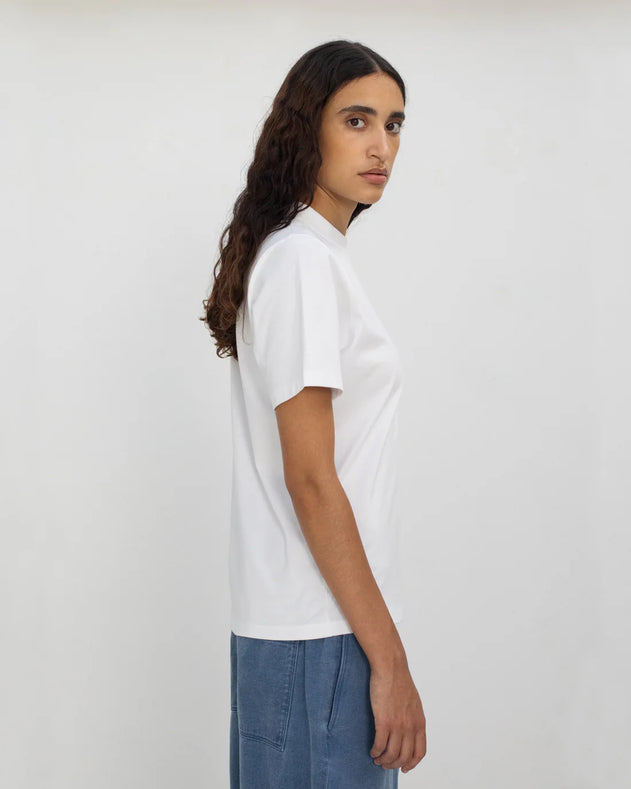 Unisex Big Collar T-shirt Classic White