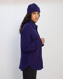 Thick Overshirt Wool-Blend Deep Purple