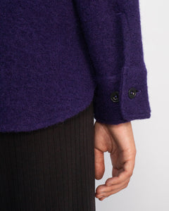 Thick Overshirt Wool-Blend Deep Purple