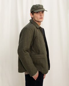 Quilt Organic Flannel Jacket Moss Green