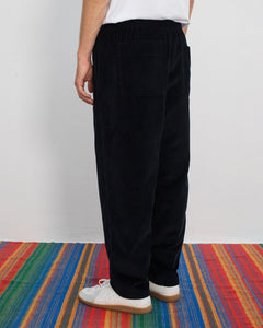 Wide Organic Cotton Cord Pant Black