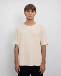 Ribbed T-Shirt Beige