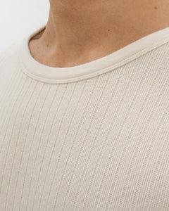 Ribbed T-Shirt Beige